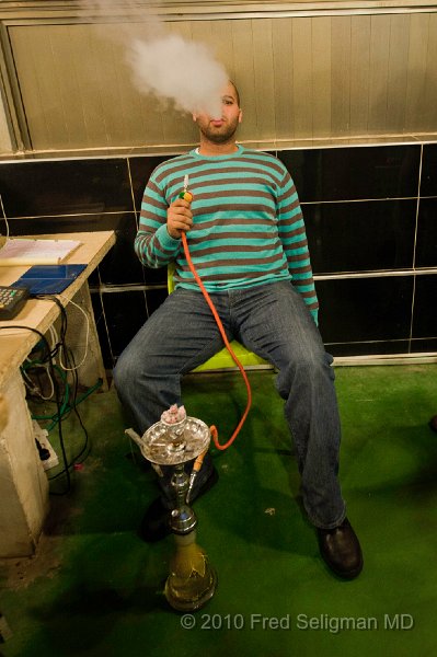 20100415_194141 D3.jpg - Man smoking water pipe, Old Jaffa